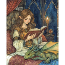 Load image into Gallery viewer, Diamond Painting - Full Round - Girl Reading (40*50CM)