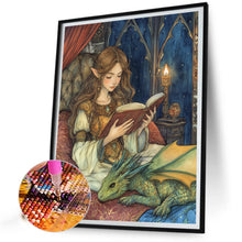 Load image into Gallery viewer, Diamond Painting - Full Round - Girl Reading (40*50CM)