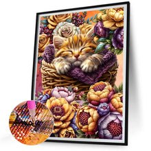 Load image into Gallery viewer, Diamond Painting - Full Round - Flower Cat (30*40CM)