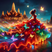 Load image into Gallery viewer, Diamond Painting - Full Round - Girl with Beautiful Skirt (40*40CM)