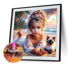 Load image into Gallery viewer, Diamond Painting - Full Round - Cute Girl (30*30CM)