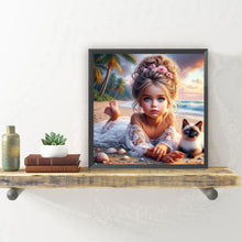 Load image into Gallery viewer, Diamond Painting - Full Round - Cute Girl (30*30CM)