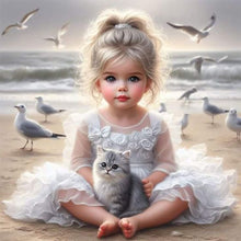 Load image into Gallery viewer, Diamond Painting - Full Round - Cute Girl (30*30CM)