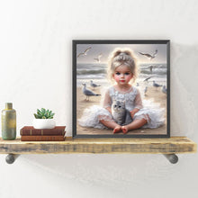 Load image into Gallery viewer, Diamond Painting - Full Round - Cute Girl (30*30CM)