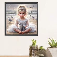 Load image into Gallery viewer, Diamond Painting - Full Round - Cute Girl (30*30CM)