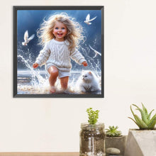 Load image into Gallery viewer, Diamond Painting - Full Round - Cute Girl (30*30CM)