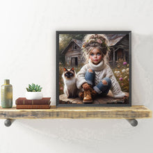 Load image into Gallery viewer, Diamond Painting - Full Round - Cute Girl (30*30CM)