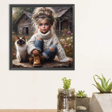 Load image into Gallery viewer, Diamond Painting - Full Round - Cute Girl (30*30CM)