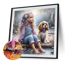 Load image into Gallery viewer, Diamond Painting - Full Round - Cute Girl (30*30CM)