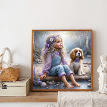Load image into Gallery viewer, Diamond Painting - Full Round - Cute Girl (30*30CM)