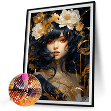 Load image into Gallery viewer, AB Diamond Painting - Full Round - Flower and brunette (40*55CM)