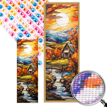Load image into Gallery viewer, AB Diamond Painting - Full Round - Autumn scenery glass art (30*90CM)