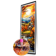 Load image into Gallery viewer, AB Diamond Painting - Full Round - Autumn scenery glass art (30*90CM)