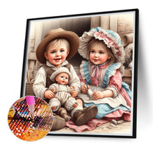 Load image into Gallery viewer, Diamond Painting - Full Round - Doll boy and girl (40*40CM)