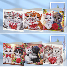 Load image into Gallery viewer, 6Pcs Valentines Day Angel DIY Diamond Painting Card Rhinestone Painting Card Kit