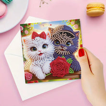 Load image into Gallery viewer, 6Pcs Valentines Day Angel DIY Diamond Painting Card Rhinestone Painting Card Kit