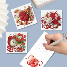 Load image into Gallery viewer, 6Pcs Valentines Day Angel DIY Diamond Painting Card Rhinestone Painting Card Kit