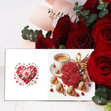 Load image into Gallery viewer, 6Pcs Valentines Day Angel DIY Diamond Painting Card Rhinestone Painting Card Kit