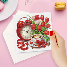 Load image into Gallery viewer, 6Pcs Valentines Day Angel DIY Diamond Painting Card Rhinestone Painting Card Kit