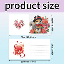 Load image into Gallery viewer, 6Pcs Valentines Day Angel DIY Diamond Painting Card Rhinestone Painting Card Kit