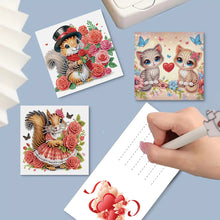 Load image into Gallery viewer, 6Pcs Valentines Day Angel DIY Diamond Painting Card Rhinestone Painting Card Kit