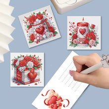 Load image into Gallery viewer, 6Pcs Valentines Day Angel DIY Diamond Painting Card Rhinestone Painting Card Kit
