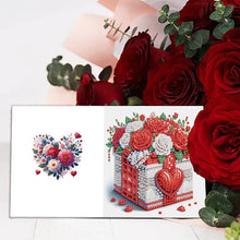 Load image into Gallery viewer, 6Pcs Valentines Day Angel DIY Diamond Painting Card Rhinestone Painting Card Kit