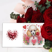 Load image into Gallery viewer, 6Pcs Valentines Day Angel DIY Diamond Painting Card Rhinestone Painting Card Kit