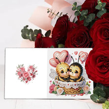 Load image into Gallery viewer, 6Pcs Valentines Day Angel DIY Diamond Painting Card Rhinestone Painting Card Kit