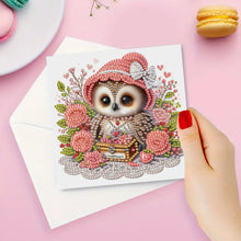 Load image into Gallery viewer, 6Pcs Valentines Day Angel DIY Diamond Painting Card Rhinestone Painting Card Kit
