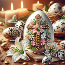Load image into Gallery viewer, Diamond Painting - Full Round - Easter lily cross egg (30*30CM)