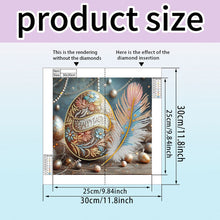 Load image into Gallery viewer, Diamond Painting - Full Round - Easter egg feather (30*30CM)