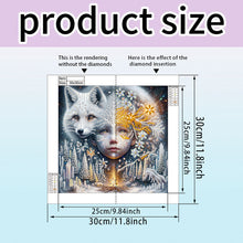 Load image into Gallery viewer, Diamond Painting - Full Round - Children's white fox tree of life (30*30CM)