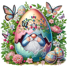 Load image into Gallery viewer, Diamond Painting - Full Round - Easter egg-breaking gnome (30*30CM)