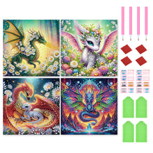 Load image into Gallery viewer, 4pcs Partial Special Diamond Painting Set - Pterosaur (30*30CM)