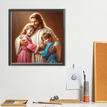Load image into Gallery viewer, Diamond Painting - Full Round - Jesus And Girl Boy (40*40CM)