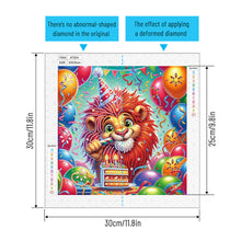 Load image into Gallery viewer, Diamond Painting - Partial Special Shaped - Party Lion (30*30CM)