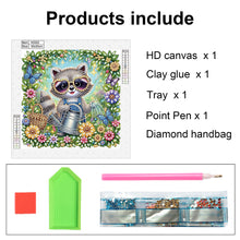 Load image into Gallery viewer, Diamond Painting - Partial Special Shaped - Raccoon (30*30CM)