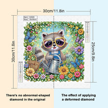 Load image into Gallery viewer, Diamond Painting - Partial Special Shaped - Raccoon (30*30CM)