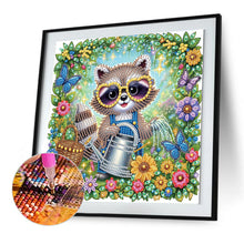Load image into Gallery viewer, Diamond Painting - Partial Special Shaped - Raccoon (30*30CM)