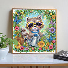 Load image into Gallery viewer, Diamond Painting - Partial Special Shaped - Raccoon (30*30CM)