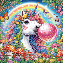Load image into Gallery viewer, Diamond Painting - Partial Special Shaped - Unicorn (30*30CM)