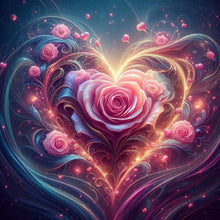 Load image into Gallery viewer, Diamond Painting - Full Round - Pink Rose (40*40CM)