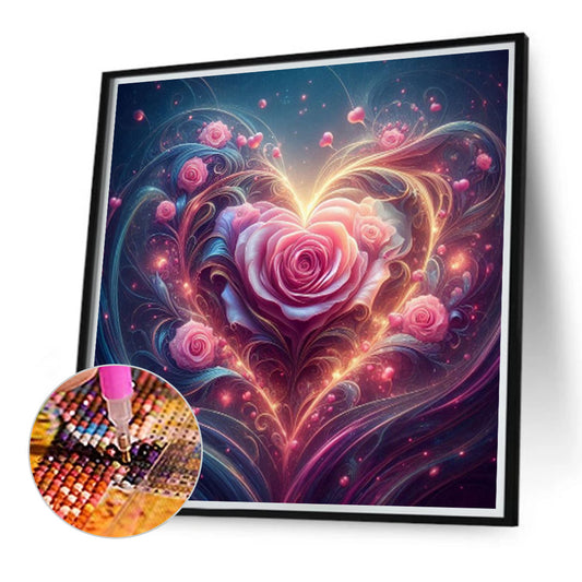 Diamond Painting - Full Round - Pink Rose (40*40CM)