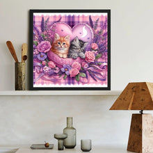 Load image into Gallery viewer, Diamond Painting - Full Round - Love Cat (40*40CM)