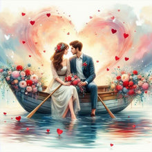 Load image into Gallery viewer, Diamond Painting - Full Round - Rowing Couple (40*40CM)