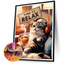 Load image into Gallery viewer, Diamond Painting - Full Round - Easy cat (30*40CM)