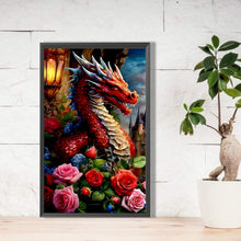 Load image into Gallery viewer, Diamond Painting - Full Round - Flower Dragon (30*50CM)