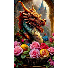 Load image into Gallery viewer, Diamond Painting - Full Round - Flower Dragon (30*50CM)