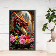 Load image into Gallery viewer, Diamond Painting - Full Round - Flower Dragon (30*50CM)